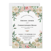 ヴィンテージ赤面ピンクローズ結婚フローラ