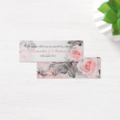 ヴィンテージ赤面ピンクローズ結婚式の引き出物ラベル (デスク)