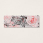 ヴィンテージ赤面ピンクローズ結婚式の引き出物ラベル (裏面)