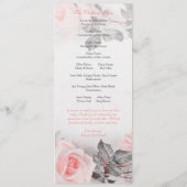 ヴィンテージ赤面ピンクローズ結婚式 プログラム (裏面)