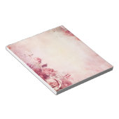 ヴィンテージ赤面ピンクローズ ノートパッド (アングル)