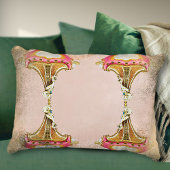 ヴィンテージ赤面ピンク色のコラージュと錆びたエッジ アクセントクッション