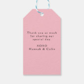 ヴィンテージ赤面ピンク&アイボリーバラガーランド ギフトタグ (裏面)