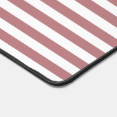 ヴィンテージ赤面ピンク&ホワイトストライプストライプのズ デスクマット (コーナー)