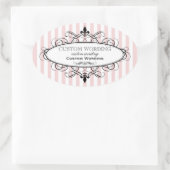 ヴィンテージ赤面ピンク(紋章の)フラ・ダ・リフランスのカスタム 楕円形シール (バッグ)