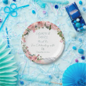 ヴィンテージ赤面ピ結婚ンクのテーマ紙プレート ペーパープレート (パーティー)