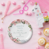 ヴィンテージ赤面ピ結婚ンクのテーマ紙プレート ペーパープレート (パーティー)