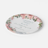 ヴィンテージ赤面ピ結婚ンクのテーマ紙プレート ペーパープレート (アングル)