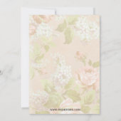 ヴィンテージ赤面フローラマザーズデイブルンチティーパーティー 招待状 (裏面)