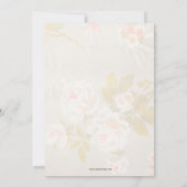 ヴィンテージ赤面フローラマザーズデイブルンチティーパーティー 招待状 (裏面)