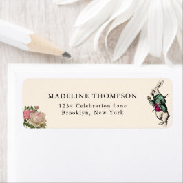 ヴィンテージ赤面フローララビットアリスin Wonderland ラベル