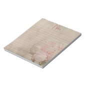 ヴィンテージ赤面フローラ牡丹 ノートパッド (回転)