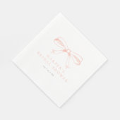 ヴィンテージ赤面ボウブライダルシャワー スタンダードランチョンナプキン (角)