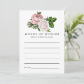 ヴィンテージ赤面及びブルゴーニュフローラブライダルアドバイス アドバイスカード (スタンド正面)