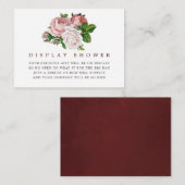 ヴィンテージ赤面及びブルゴーニュベビーディスプレイシャワー エンクロージャーカード (正面/裏面)