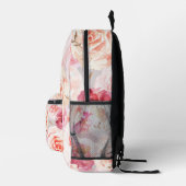 ヴィンテージ赤面牡丹フローラ プリントバックパック (右)