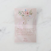 ヴィンテージ赤面牡丹ブライダルシャワーティーパーティー サンキューカード (内部)