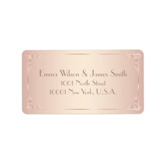 ヴィンテージ赤面結婚のアドレスの戻り値ラベル ラベル (正面)