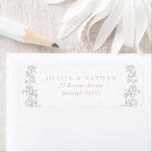 ヴィンテージ赤面結婚フローラ差出人住所 ラベル (インサイチュ)