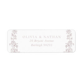 ヴィンテージ赤面結婚フローラ差出人住所 ラベル