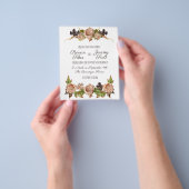 ヴィンテージ赤面&プラムフローラバジェット招待状フライ チラシ (手)