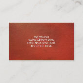 ヴィンテージ赤革 | エンボスレタリング 名刺 (裏面)