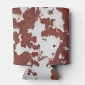 ヴィンテージ赤：コンクリートのひび割れ壁 缶クーラー (裏面)