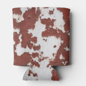 ヴィンテージ赤：コンクリートのひび割れ壁 缶クーラー (裏面)