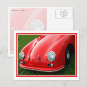 ヴィンテージ赤 ポストカード (正面/裏面)