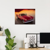 ヴィンテージ赤T鳥 ポスター (ホームオフィス)