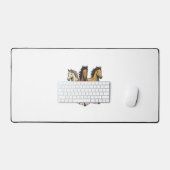 ヴィンテージ走る馬ベクターアートデザイン1 デスクマット (キーボード&マウス)