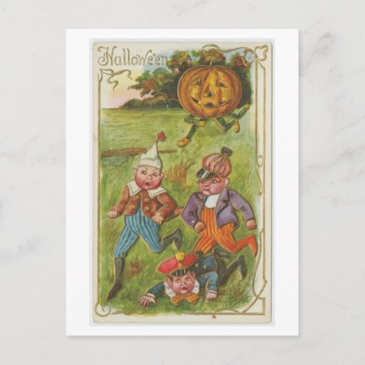 ヴィンテージ走少年たちJack-o-Lantern Halloweenから ポストカード (正面)