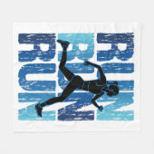 ヴィンテージ走走走女子 –  フリースブランケット (正面(横))