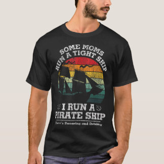 ヴィンテージ走I A Pirate Ship Momパパ家族マッチン Tシャツ