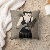 ヴィンテージ超アールデコ女性10 クッション (ブランケット)