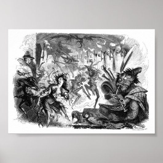 ヴィンテージ超現実的な本イラストレーション ポスター (正面)