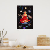 ヴィンテージ超現実的銀河系美女コラージュ美術 ポスター (キッチン)