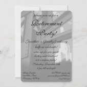 ヴィンテージ超高層ビル建物、退職パーティー 招待状 (裏面)