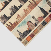 ヴィンテージ超高層ビルCityscape Decompage 薄葉紙 (詳細)