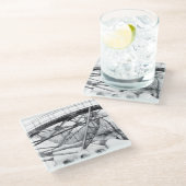 ヴィンテージ足橋 ガラスコースター (アングル)