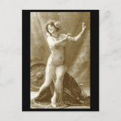 ヴィンテージ踊りの女の子の写真 ポストカード (正面)