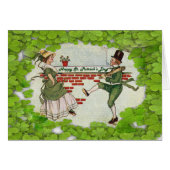 ヴィンテージ踊りアイリッシュカップルグリーティングカード, ZSSG (正面横)
