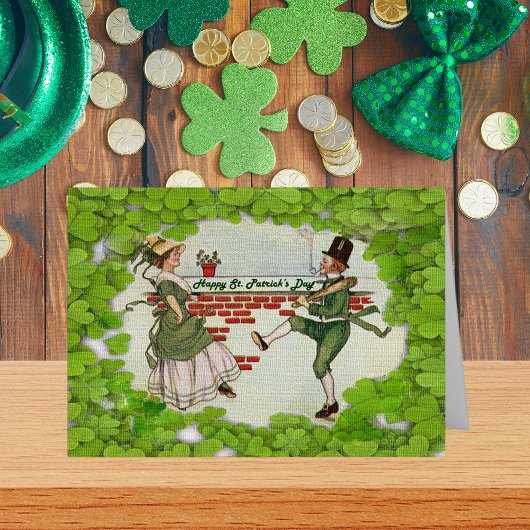 ヴィンテージ踊りアイリッシュカップルグリーティングカード, ZSSG