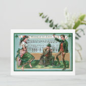 ヴィンテージ踊りアイリッシュカップル付き/音楽 シーズンカード (スタンド正面)