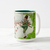 ヴィンテージ踊りアイリッシュカップル ツートーンマグカップ (正面右)