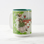 ヴィンテージ踊りアイリッシュカップル ツートーンマグカップ (正面左)