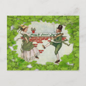 ヴィンテージ踊りアイリッシュカップル ポストカード (正面)