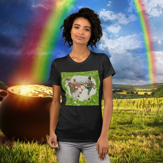 ヴィンテージ踊りアイリッシュカップル Tシャツ