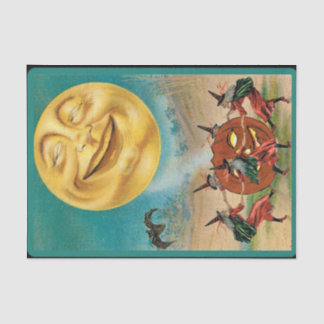 ヴィンテージ踊りウィッチフルムーンハロウィーンのカボチャのちょうちん 薄葉紙