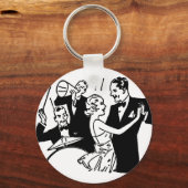 ヴィンテージ踊りカップル キーホルダー (正面)